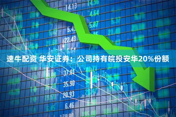速牛配资 华安证券:公司持有皖投安华20%份额